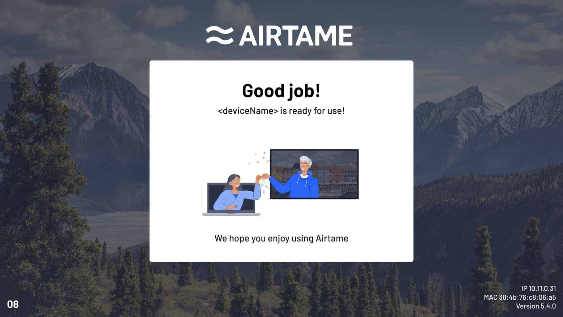 جهاز Airtame جاهز.