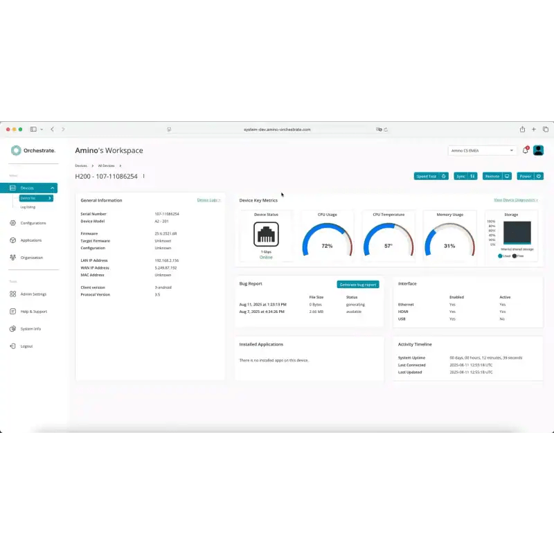 Amino Orchestrate Management