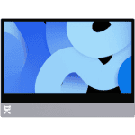 Monitor displaying digital graphics for audiovisual solutions.