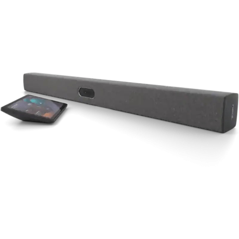 Embedded soundbar with touchscreen control for professional AV setups.