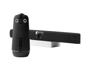 High-quality video conferencing camera and soundbar for professional meeting rooms and live streaming.
