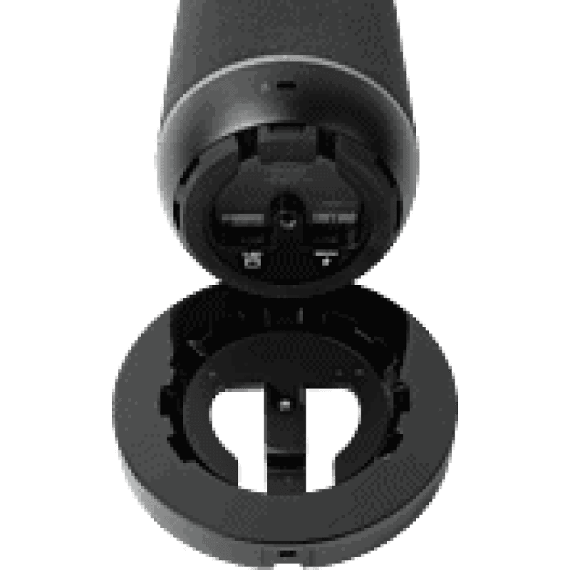 Webcam avec plusieurs ports et support réglable pour les installations audiovisuelles professionnelles.