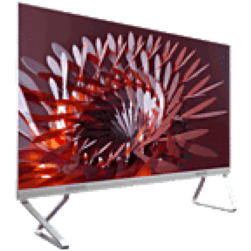 4K professional audiovisual television with sleek design and stand.