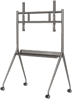 High-quality mobile presentation stand with adjustable height and sturdy frame for professional events.