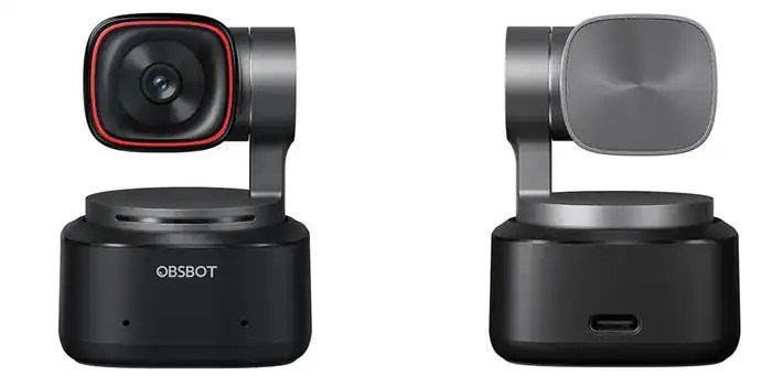 USB webcam with adjustable mount for video calls and streaming.