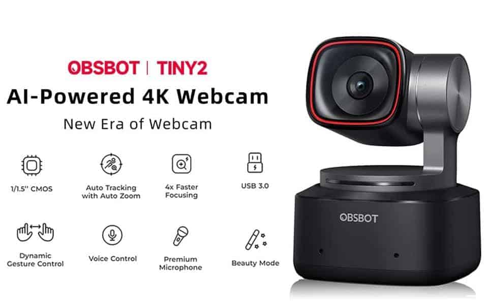 OBSBOT Tiny 2 4K AI PTZ Webcam - Image 10