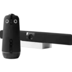 High-quality video conferencing camera and soundbar for professional meeting rooms and live streaming.