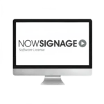 Now signage software license displayed on computer screen.