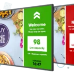 Buy one get one free promotion on food items at the display.