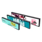 Flexible retail stretch shelf for displaying cosmetics and perfumes effectively.