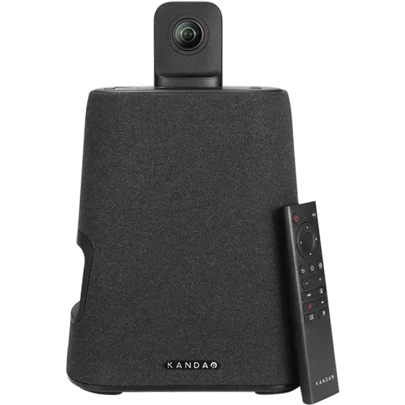 High-quality video conference camera with remote control.