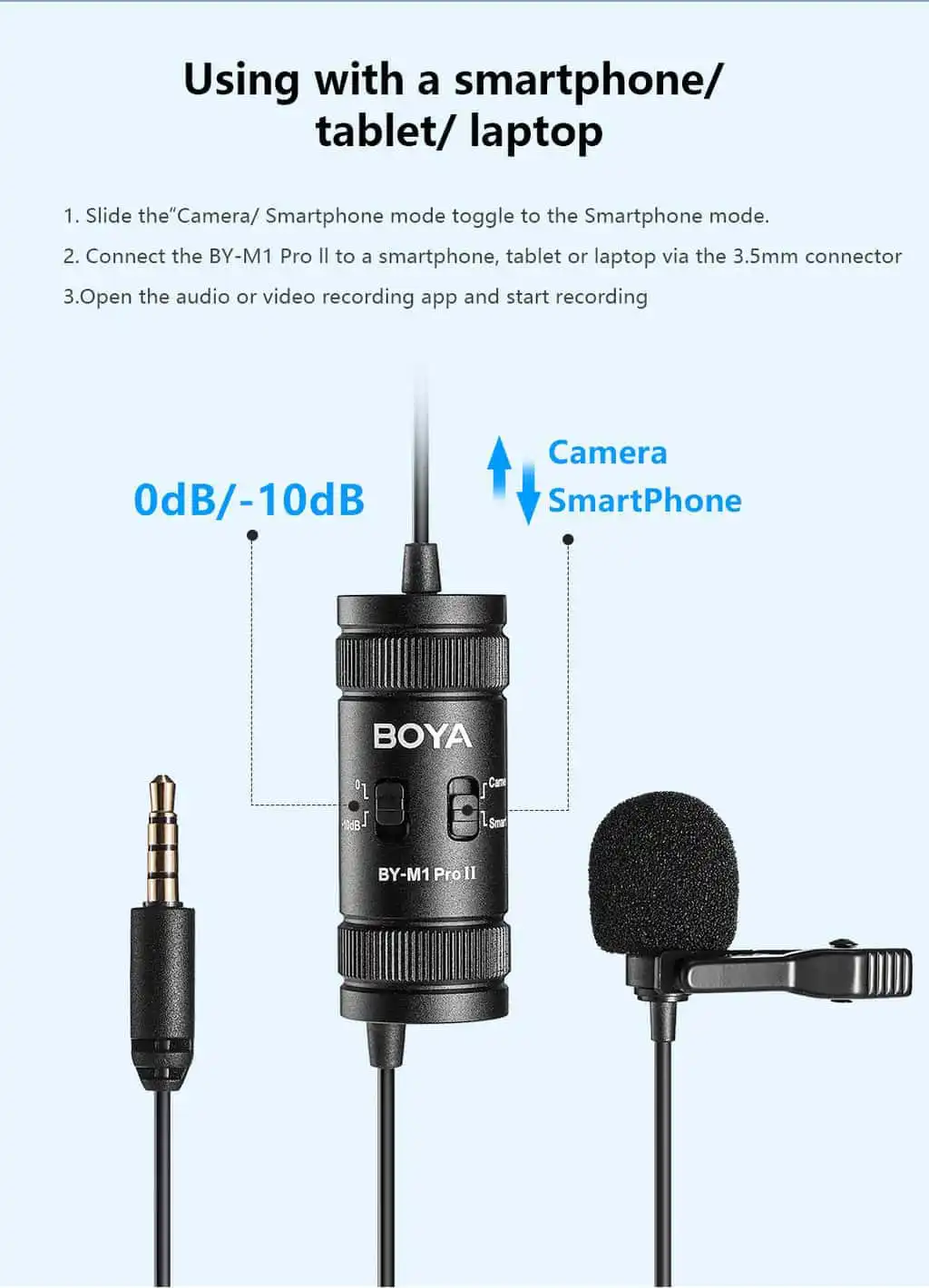 BOYA BY-M1 Pro II Universal Lavalier Microphone - Image 7