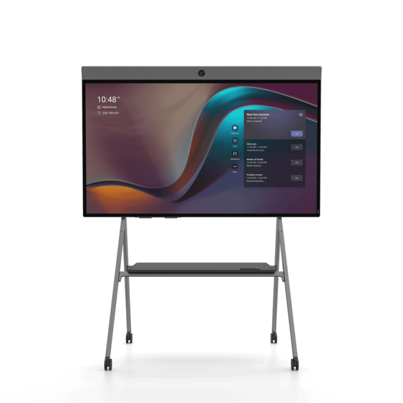 Modern digital interactive display board for conferences and business presentations.